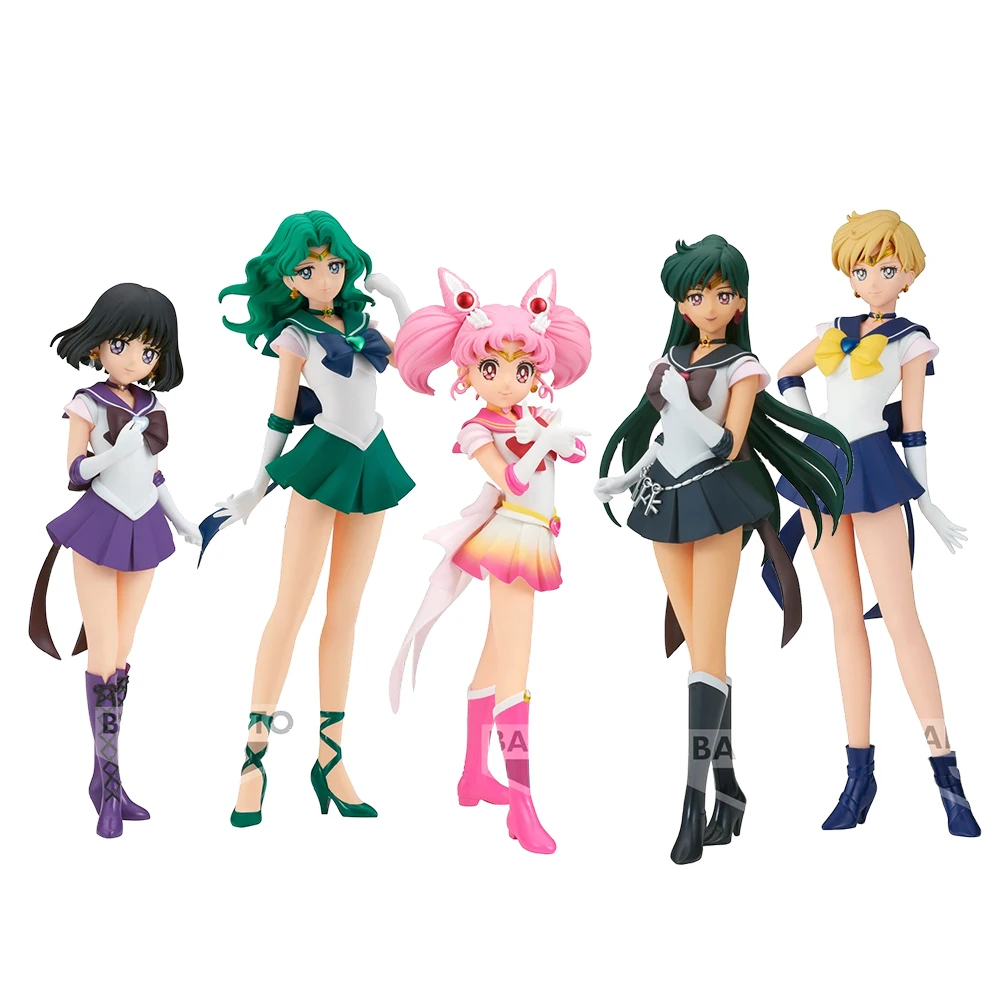 23CM Anime SAILOR MOON Kaiou Michiru Figure GLITTER&GLAMOURS Ver Tomoe Hotaru Model Toy Gift Tenoh Haruka Aciton Figure Doll