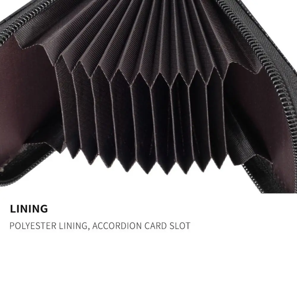 Secure PU Leather Credit Card Holder RFID Blocking Solid Color Coin Purse Anti-theft Portable Bank Wallets Men