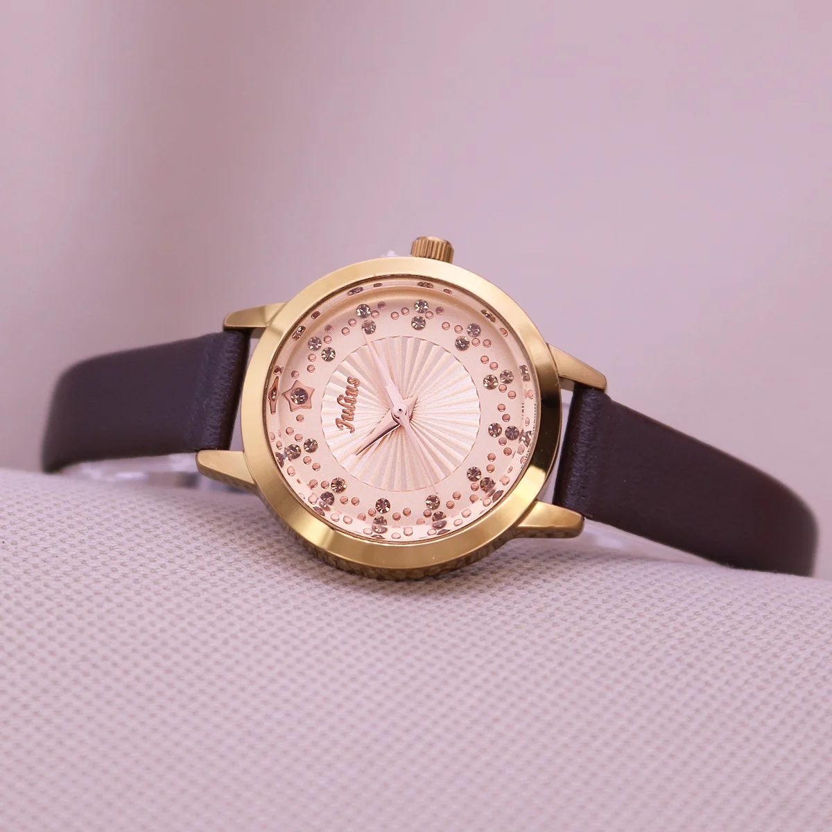 Julius Small Lovely Lady Women's Watch Japan Quartz Cute Hours Fashion Real Leather Children Clock Girl's Birthday Gift No Box