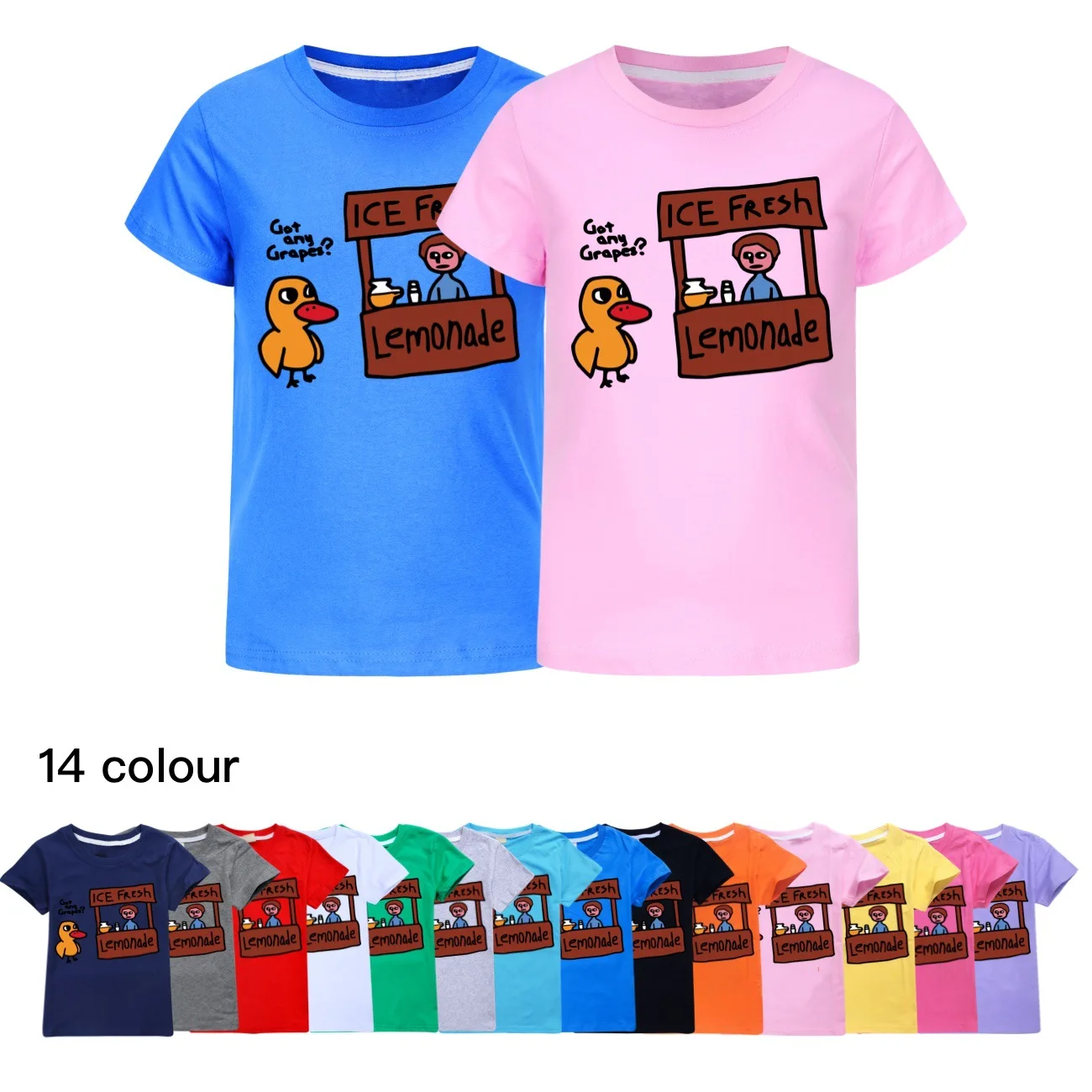 Got any grapes lemonade New Toddler Girls Shirt Children T-Shirt Kids Summer Tops Casual Teenage Short-Sleeved T-Shirt 2956