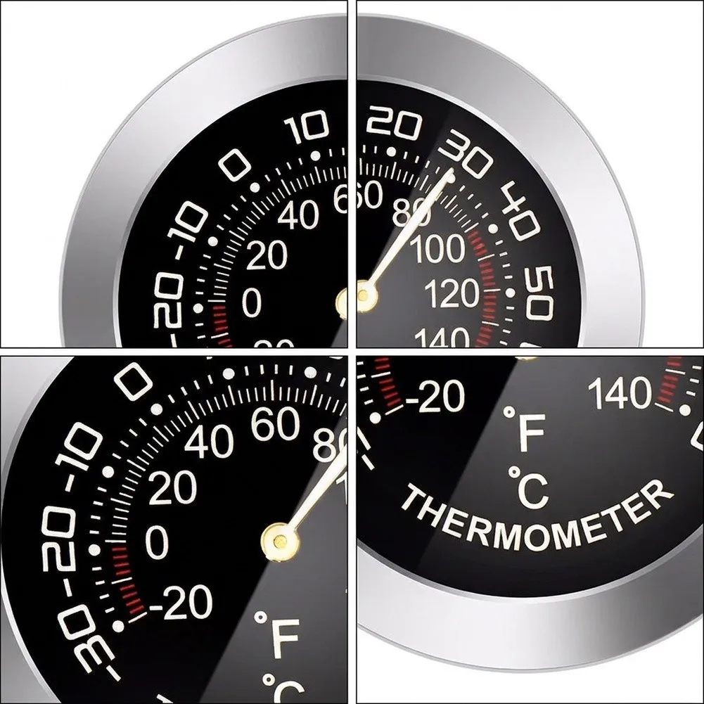 For Car-Mount Thermohygrometer with Backing 3.7cm Aluminum Alloy Measures Temperature and Humidity Simultaneously