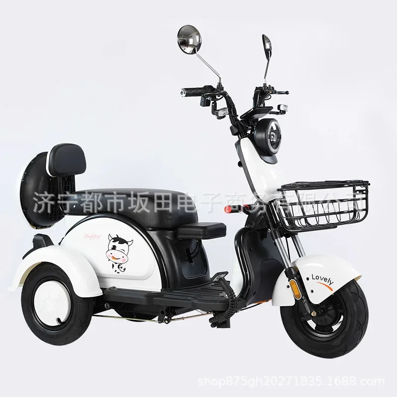 New Electric Tricycle for The Elderly To Pick Up Students and Children, Three-wheeled Electric Vehicles