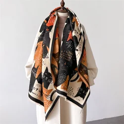 2024 Fashion Thick Shawl Wraps Women Cashmere Scarf Winter Warm Neck Scarves Bufanda Design Soft Blanket Poncho Bandana Echarpe