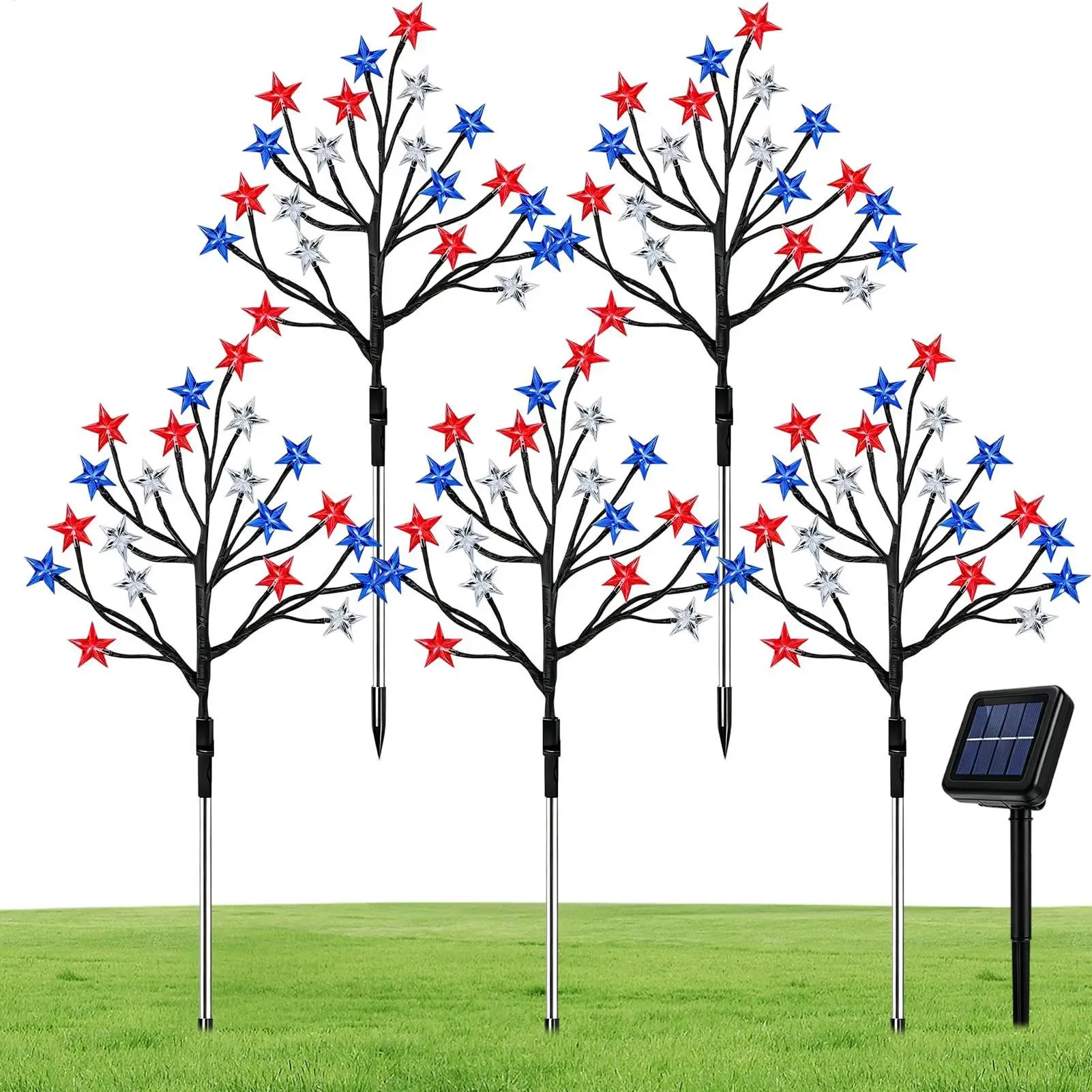 

Outdoor Solar Pathway Light Waterproof Decoration 5 Pieces 8-Mode LED Pathway Lights For Garden Yard Driveway Backyard