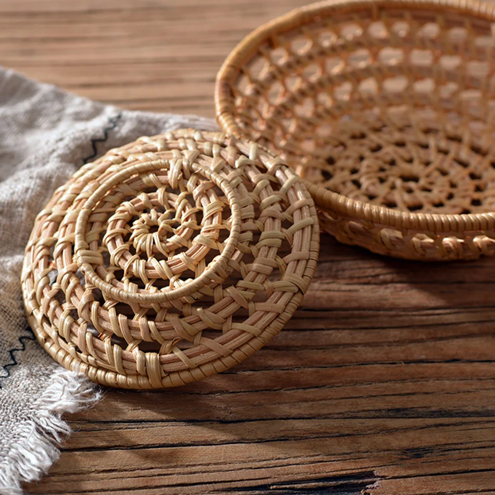 

1Pc Autumn Vine Woven Storage Basket Home Decor Indoor Organizer Fruit Holder Natural Design