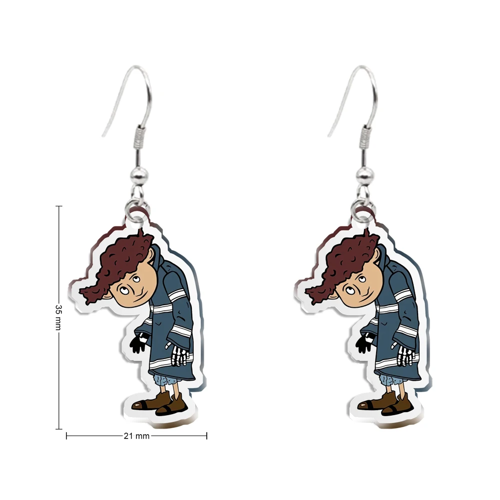 Hot-Selling Coraline Cute Earrings Movie Character Cartoon Creative Acrylic Pendant Ear Drop Earrings Jewelry Accessories