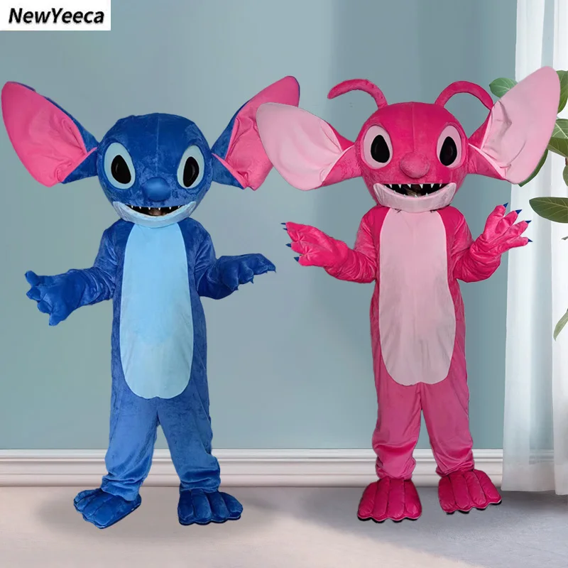 Blauwe Lilo & Stitch mascottekostuum Disney stripfiguur reclame fancy dress dier carnaval feest volwassen cosplay kostuums