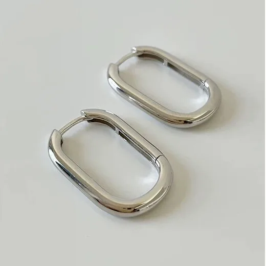 BF CLUB 925 Sterling Silver Earrings For Women Trendy Simple Retro Rectangle Earring Jewelry Prevent Allergy Party Accessories