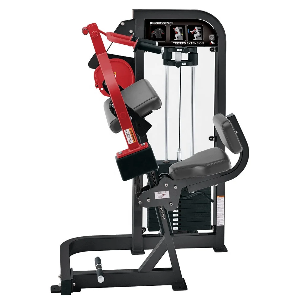 Commercial Fitness Equipment Power Training Arm Muscle Pin Loaded Seated Triceps Extension Machine