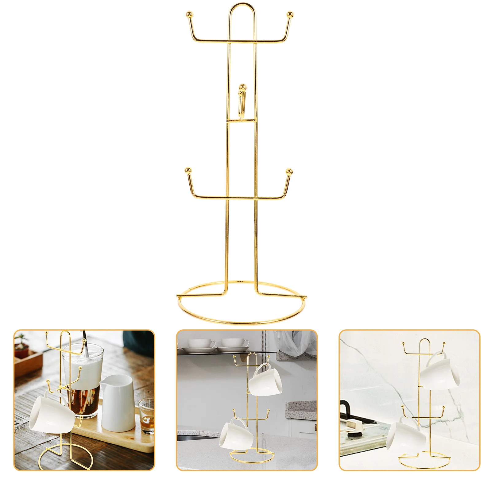 

Mug Tree 6 Hook Metal Holder Stand Coffee Cup Organizer for Kitchen Bar Accessory Mug Tree Coffee Cup Holder Kitchen Supply