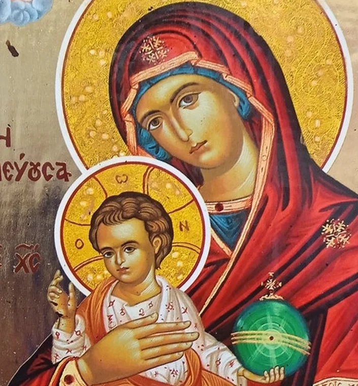 Terapeuta maryja dziewica i jezus Ikon Panagia matka boska bizantyjski prawosławny religijny płótno Wall Art na wystrój salonu