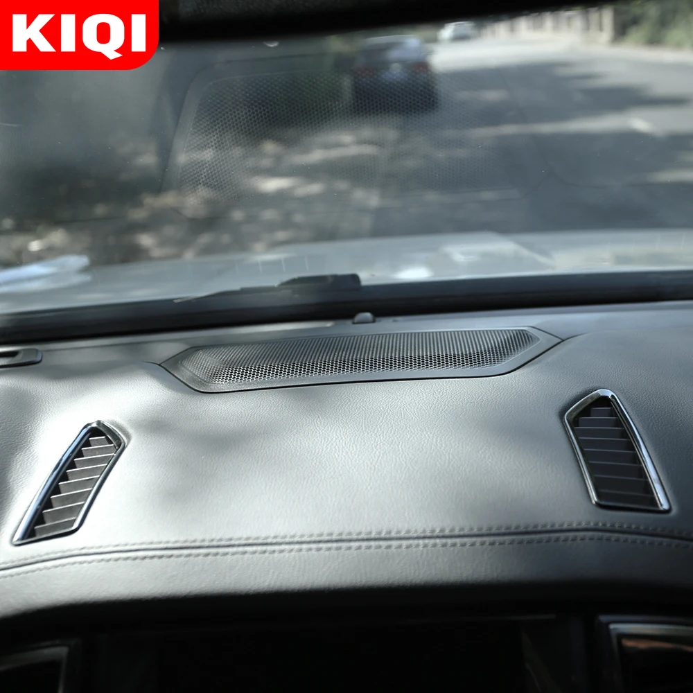 KIQI 2Pcs/Set Middle Air Conditioning Dashboard Vent Cover Trim for Ford Ranger 2015 2016 2017 2018 2019 2020 AC Outlet Stickers