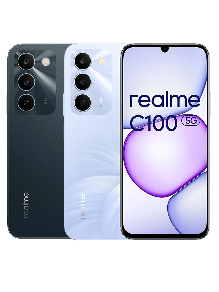 Weltpremiere realme C100 5G Smartphone Europa-Version 2026 Neuer MediaTek Dimensity 6300 6,8'' 144Hz Display 6600mAh Akku 45W Ladefunktion 50MP AI-Kamera