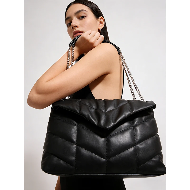 

Дизайнерская сумка через плечо с ромбовидным узором Кожаная сумка с клапаном в форме конверта Сумка через плечо с металлической цепочкой большая сумка через плечо