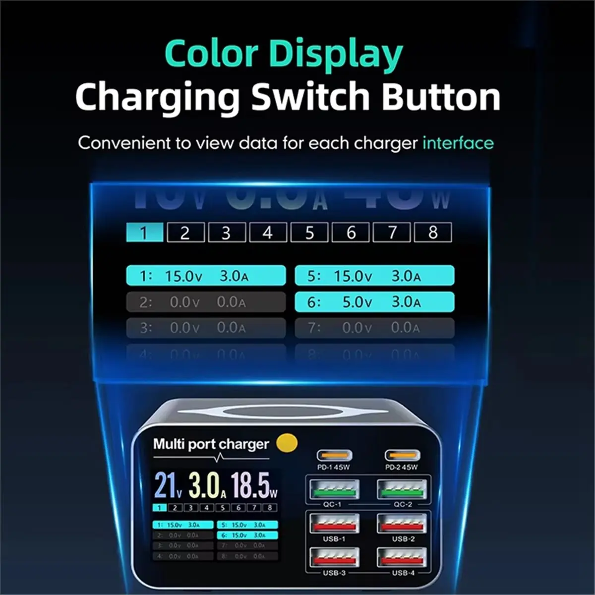a94z]-80w-charging-station-with-retractable-usb-c-cable-fast-charger-for-tablet-pc-phones-multiple-devices-au-plug