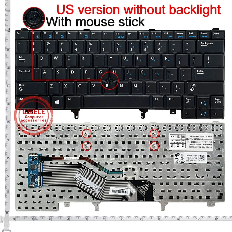 

Новая английская клавиатура для ноутбука DELL Latitude E5420M E6430S xt3 E6440 E5420 E6320 E6420 C7FHD PK130FN3A00