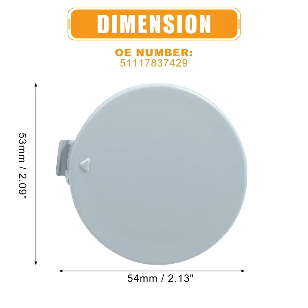 1PCS Tow Hook Eye Cover For BMW E81 E87 1 SERIES 2004-2012 Auto Front Bumper Tow Hook Cover Replacement 51117837429 7837429