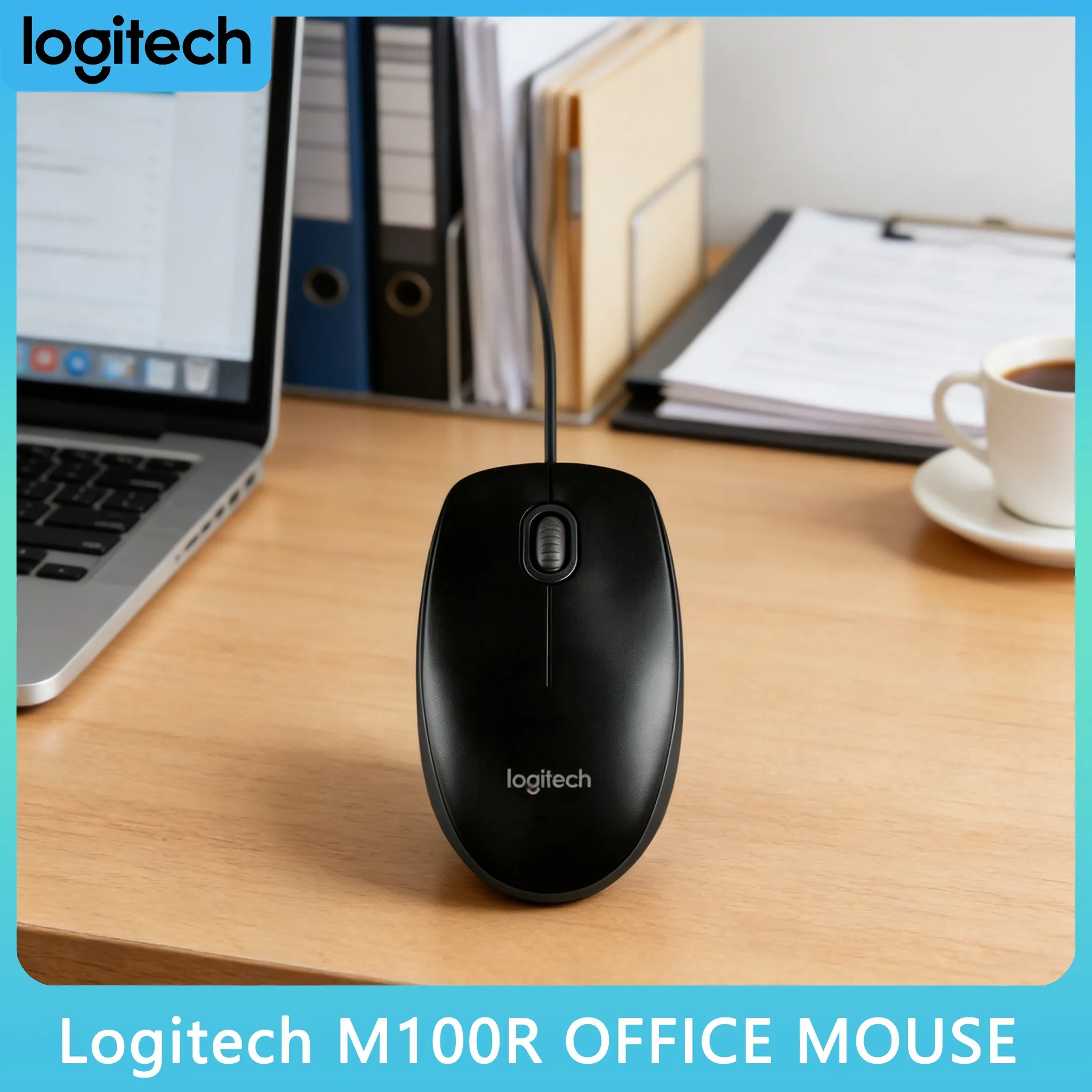 

Проводная USB-мышь Logitech M100R, совместимая с различными системами, для ежедневного использования