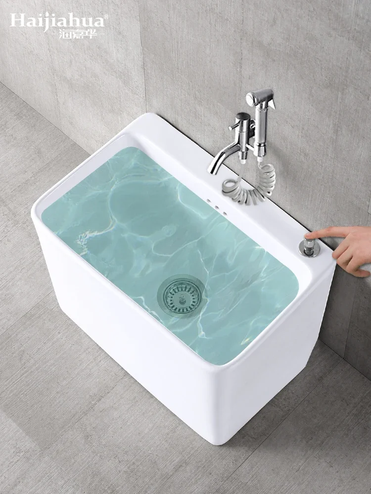 Retro fashion balcony mop pool Sink household ceramic mop pool bathroom wash basin size  basin