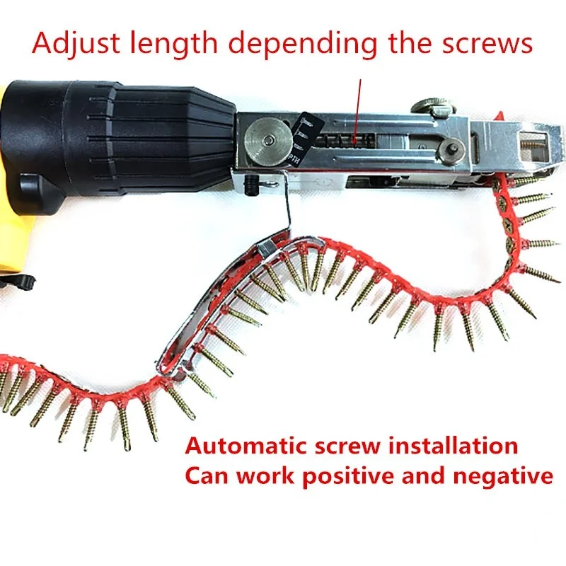 Imagem -03 - Elétrica Cordless Nail Gun Adapter Parafuso Automático Spike Cadeia Ferramenta de Carpintaria Power Drill Anexo 1pc