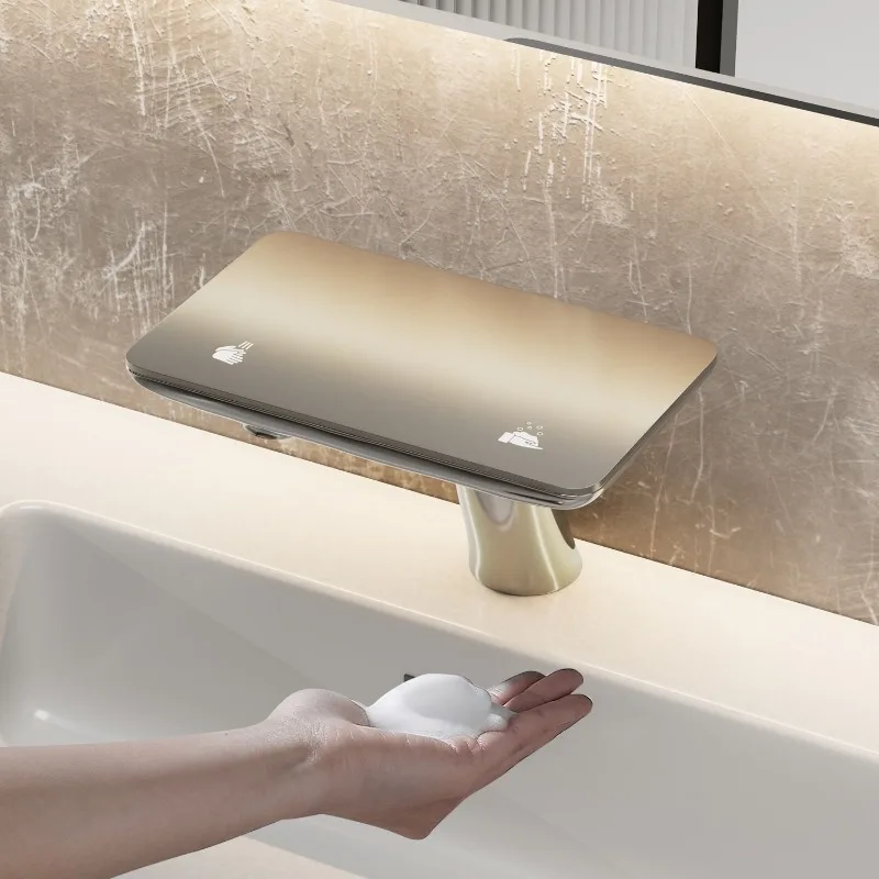 Countertop automatic induction soap dispenser all-in-one machine, commercial bathroom two-in-one faucet type, foam hand