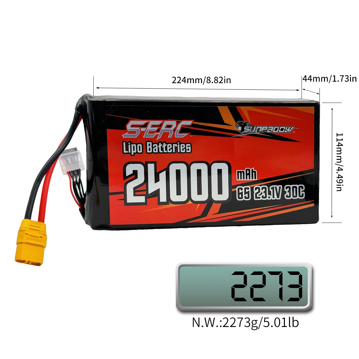 SUNPADOW 6S Baterai Lipo 10000 - Drone Battery Lipo ulasan dan harga