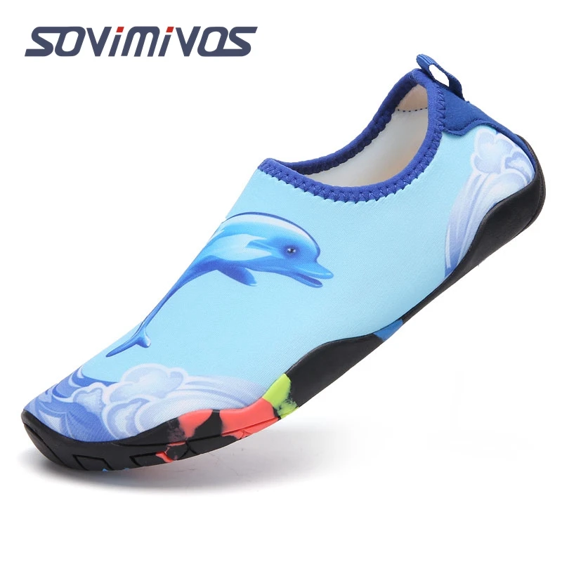 Unisex Water Shoes Swimming Diving Socks Summer Aqua Beach Sandal Flat Shoe Seaside Non-Slip Sneaker Socks for Men Women Kids