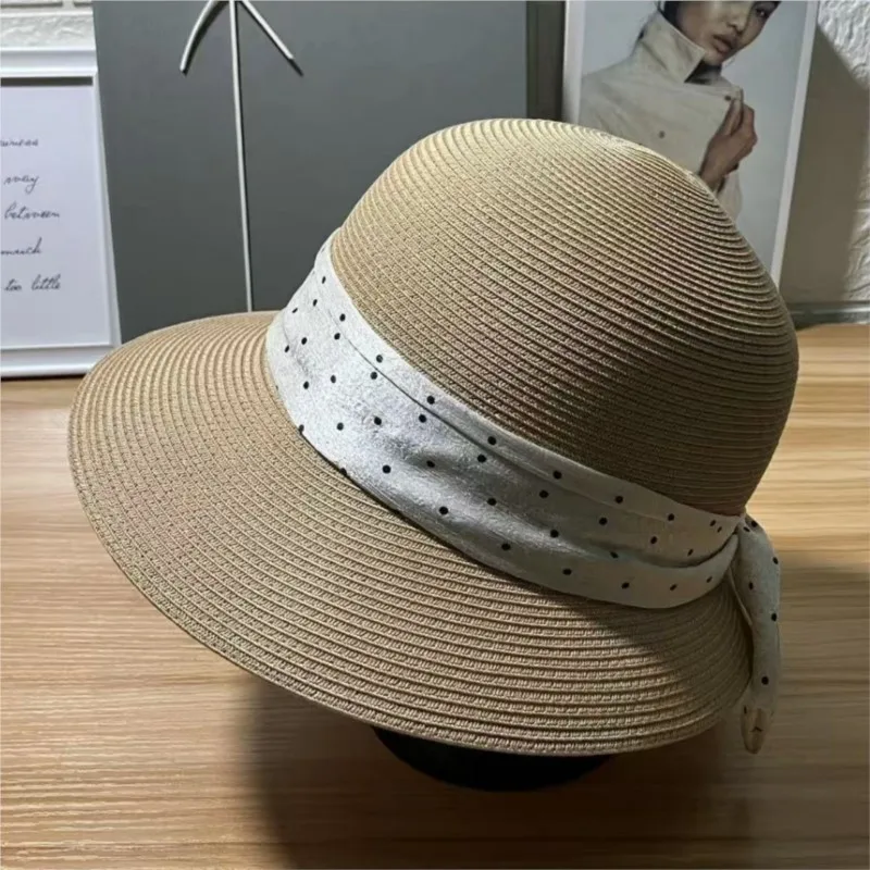 

New high-quality style hat women's sunshade and dot fisherman