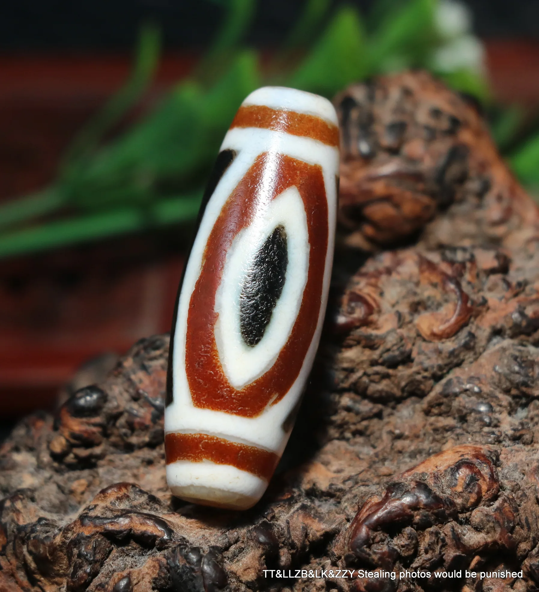 Magic Energy Tibetan Old Agate 3 Color One Eyed Peak Dzi Bead Pendant Amulet $$ UPD220102A15