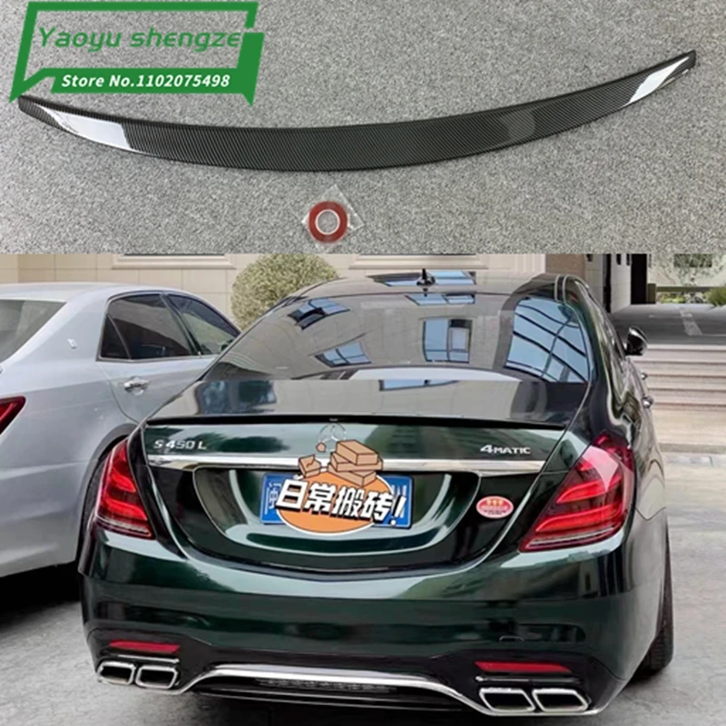 High Quality Abs Plastic Spoiler Trunk Boot Lip for Mercedes W222 4-door Sedan 2016-2020 S350 S400 S450 S500 S600