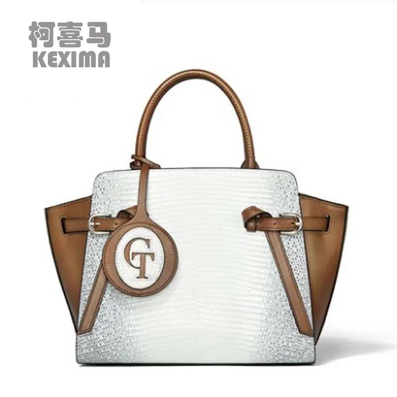 gete  new Lizard crossbody bag for ladies  new single-shoulder handbag and large bag imported lizard skin leather bag