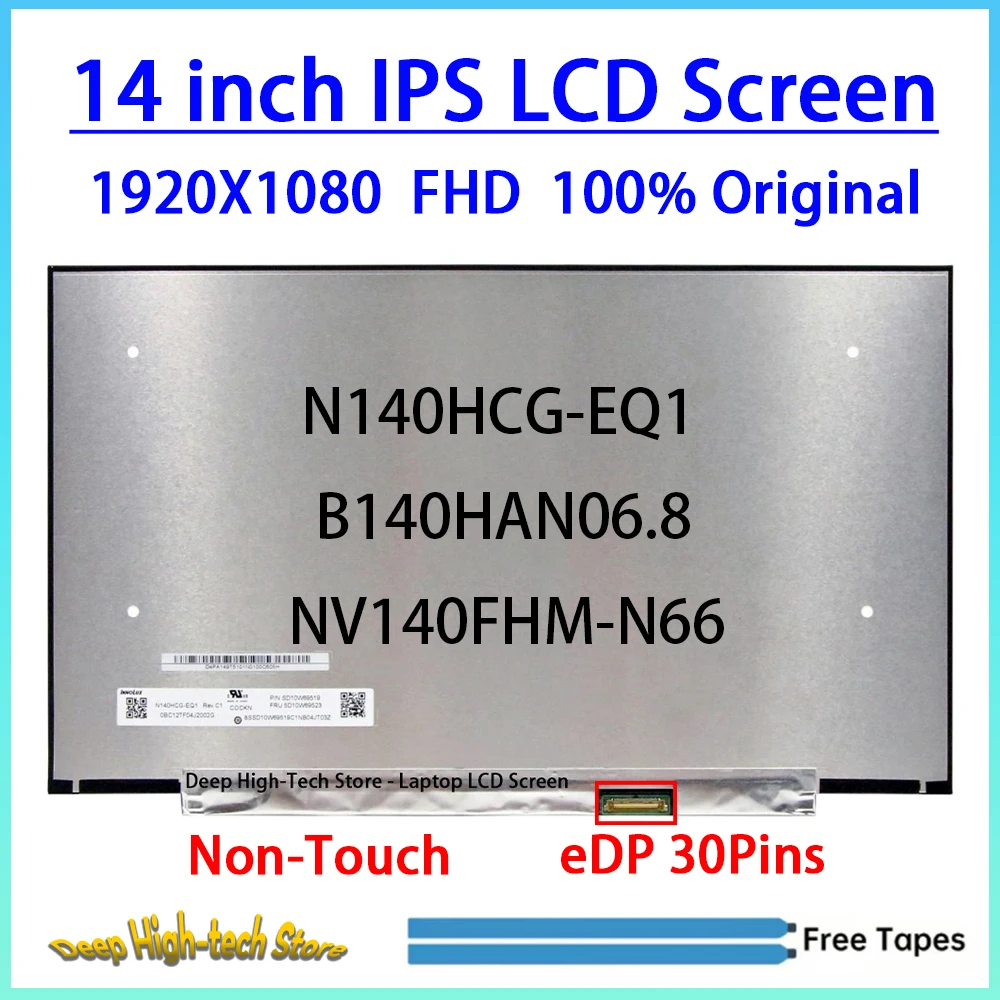 14" LCD Screen N140HCG-EQ1 B140HAN06.8 NV140FHM-N66 For Lenovo ThinkBook 14s G2 ITL Type 20VA Display Matrix Panel Replacement