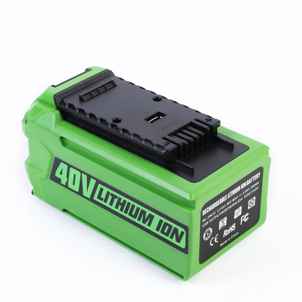 Go! New 40V 5.0Ah 200Wh Rechargeable Lithium-Ion Battery for Greenworks 40V G-MAX Cordless Power Equipment, Free Shipping