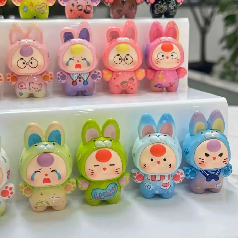 

Genuine Baby Three Dopamine Bunny Series Blind Box Cute Mini Bunny Desktop Decoration Ornament Mini Set Doll Collectible Figure