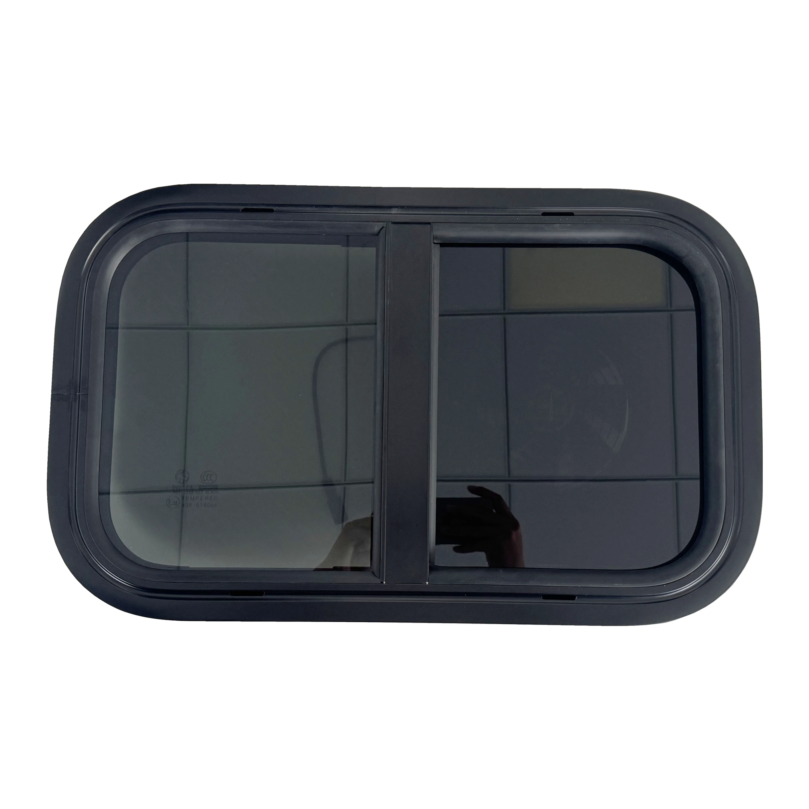 Horizontal Sliding Window, 4mm Tempered Glass RV Sliding Window, Aluminum Alloy Ventilation Window for Motorhome Caravan Trailer
