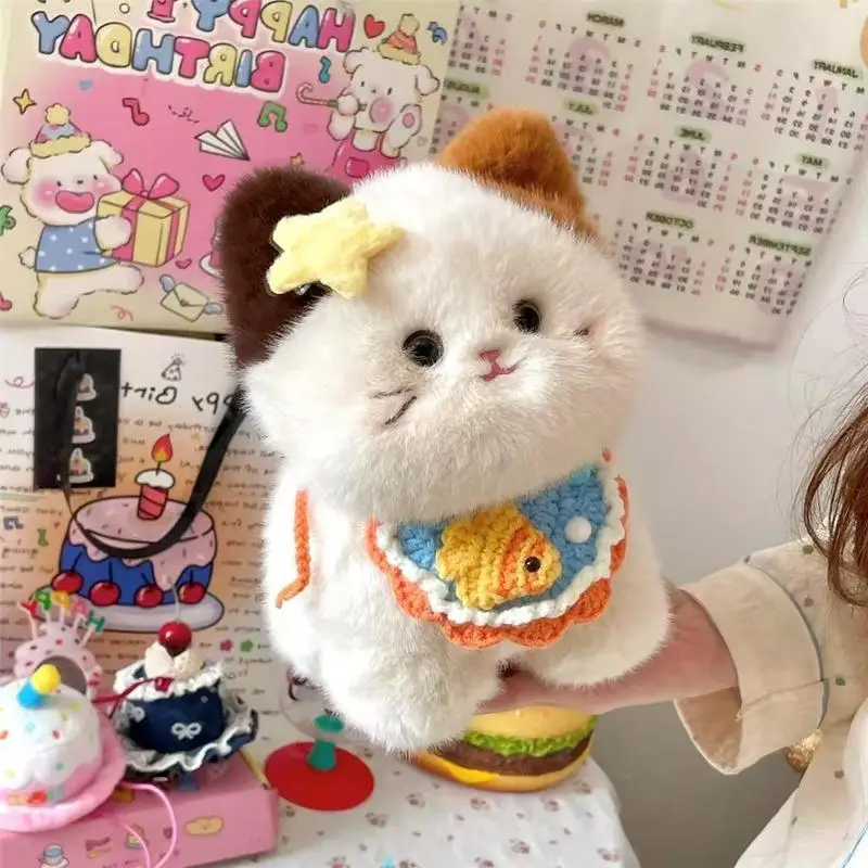 

Cute Calico Cat Plush Toy Soft and Fluffy Stuffed Cartoon Doll Lovely Stuffed Animal Birthday Gift Home Decoration