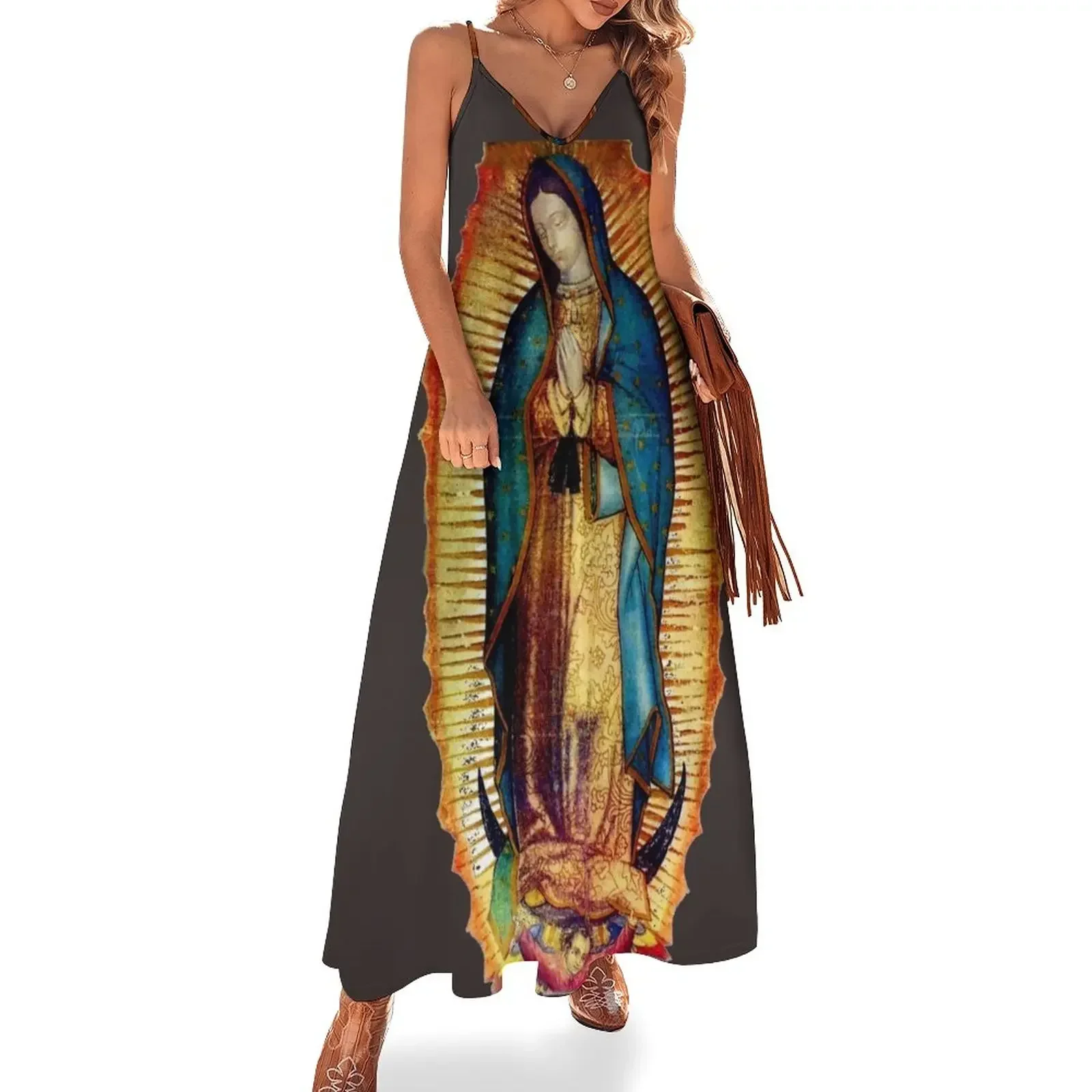 

Our Lady of Guadalupe Tilma Replica Sleeveless Dress summer dress women 2024 dresses for woman summer dress daily