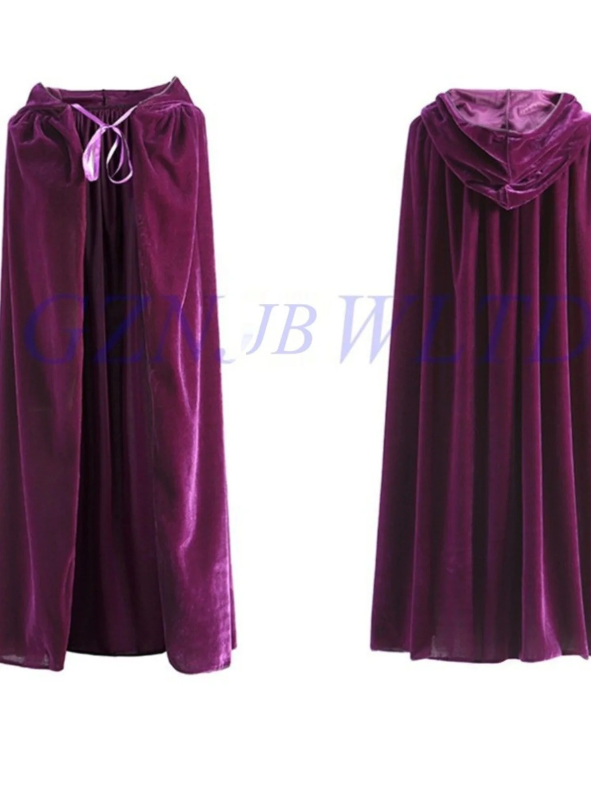 Halloween Velvet Cloak Hooded Jacket Mid-Length Versatile New Style Performance Event Dress Polyester Fiber Thin Model No Sleeve