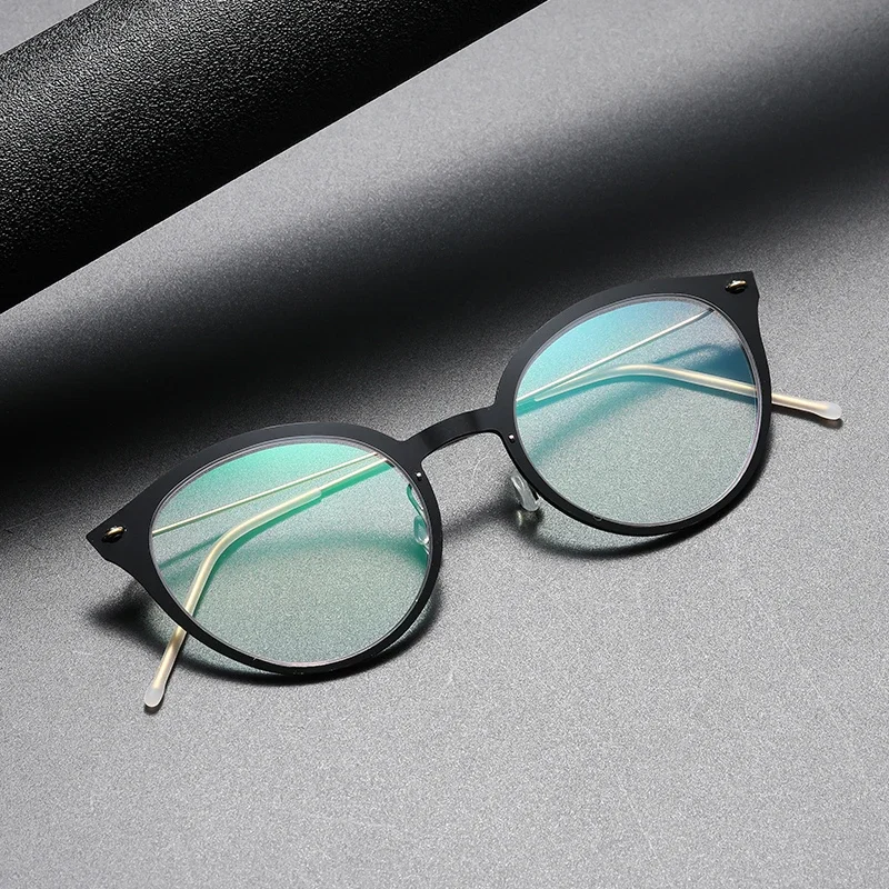 

Graduated Glasses Frame for Women 6548 Denmark Titanium No Screw Korea Glasses Frames Optical Ultra-light Round Frame Glasses