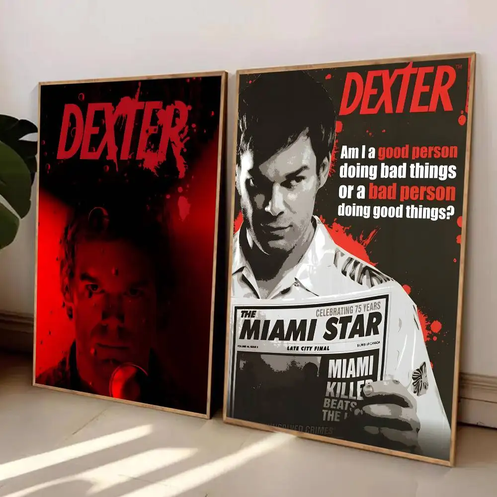 ملصق Dexter Morgan ملصق فني عالي الوضوح ذاتي اللصق مقاوم للماء لتزيين المنزل