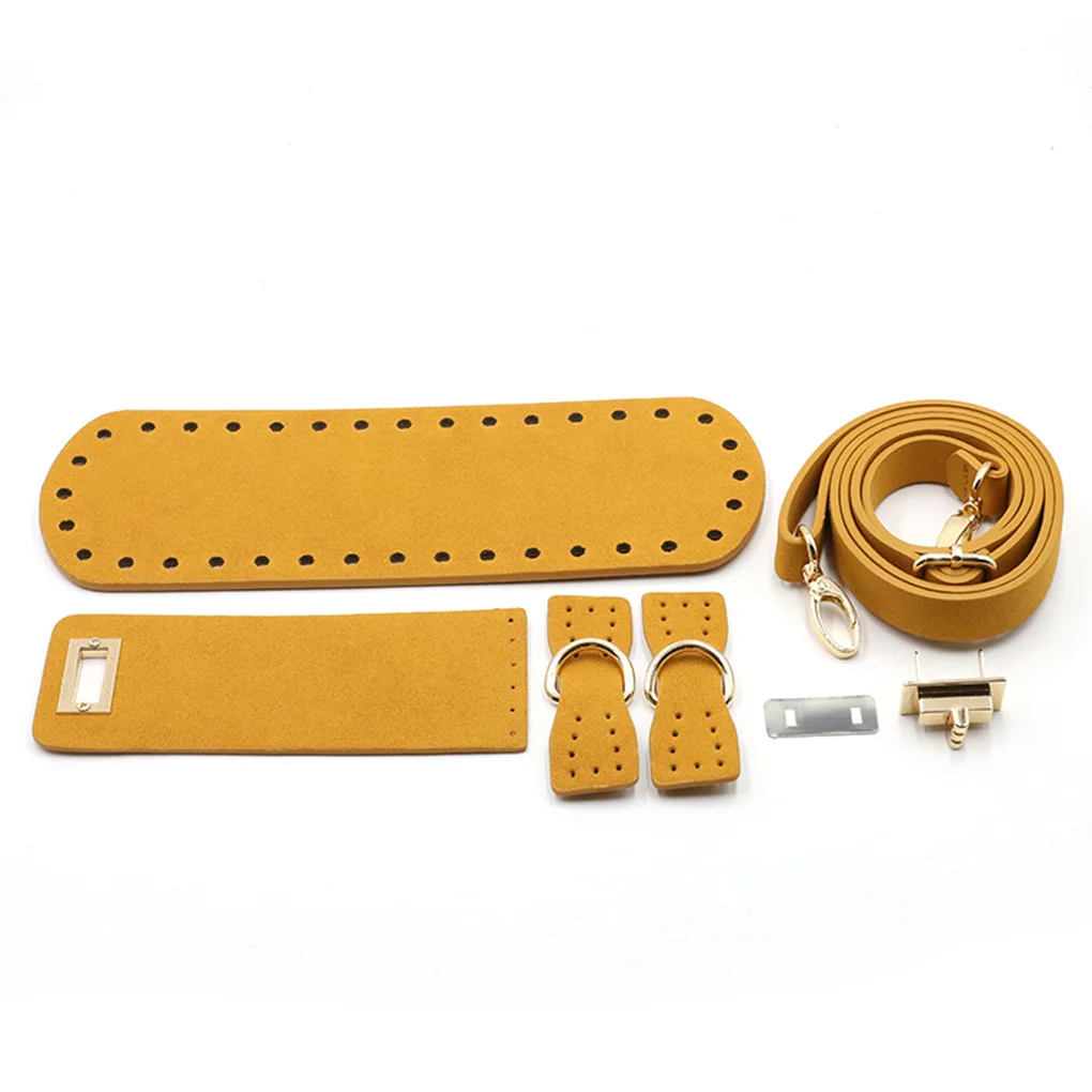 7 Pieces Handmade Purse Making Kit DIY Crochet Bag Supplies Set with Hardware Hand Crafting Replacement Accessories