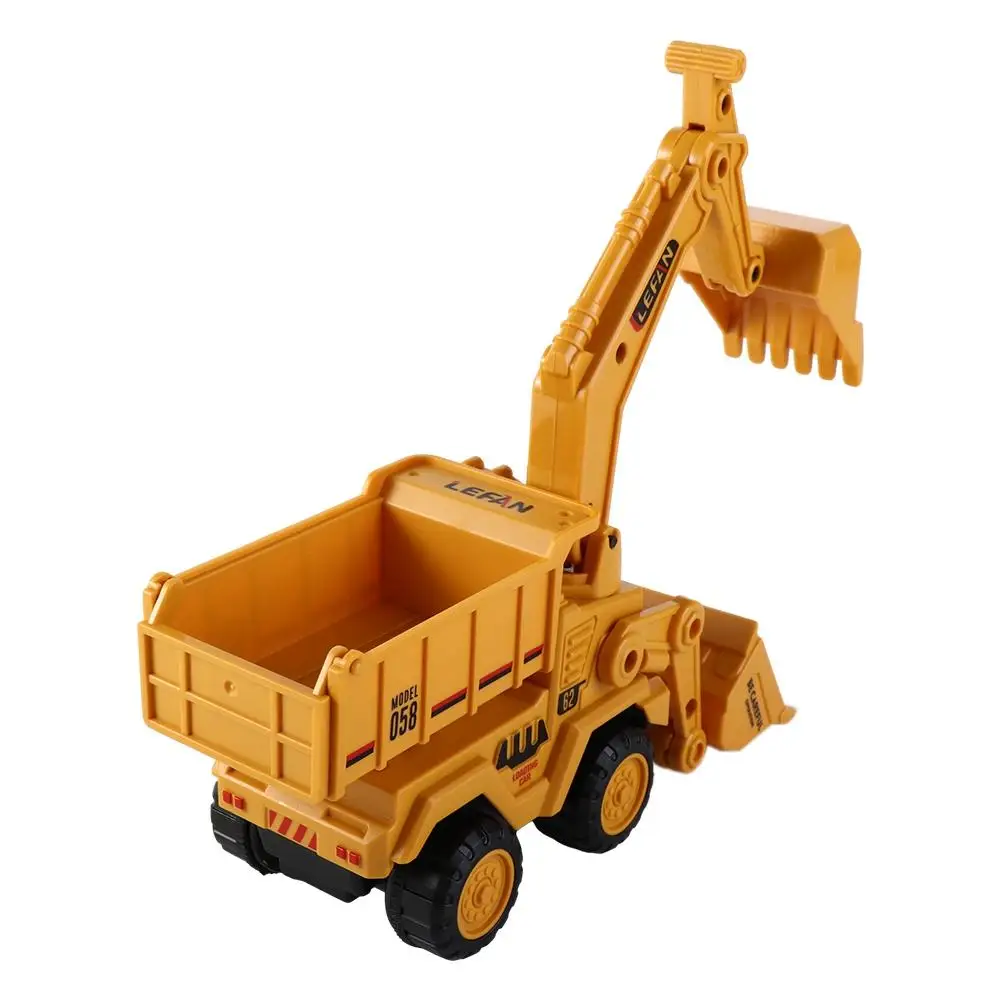 Coche de ingeniería ABS a la moda, vehículos de juguete, excavadora amarilla para niños, juguete clásico, camión volquete, modelo de juguete para padres e hijos