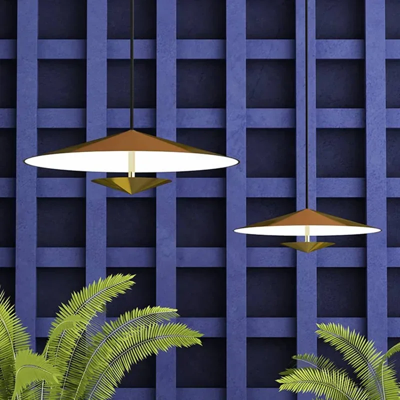 Nordic Designer Creative Bedside Pendant Lamp, Restaurant,  Light Luxury Conical Flying Saucer, Artistic Atmosphere
