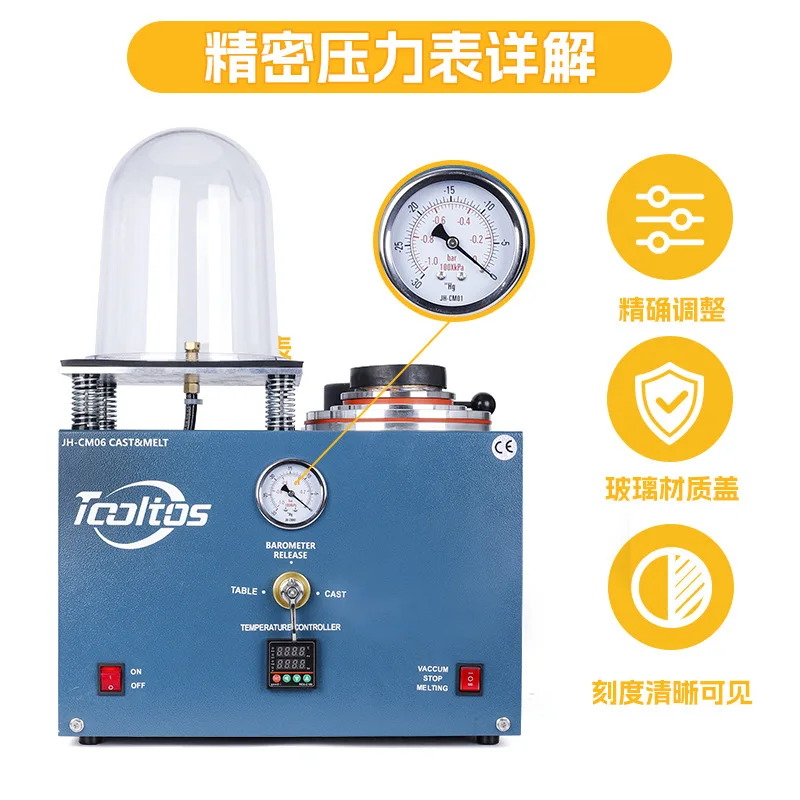 Molten gold casting machine All-in-one machine Gypsum inverted mold Vacuum suction cable Gold tools
