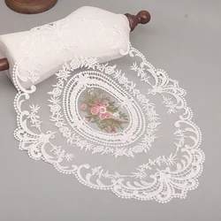 Embroidered Dinning Table Cover Table Cloth Elegant Round Lace Tablecloth Coffee Coasters Napkin Party Wedding Decoration New