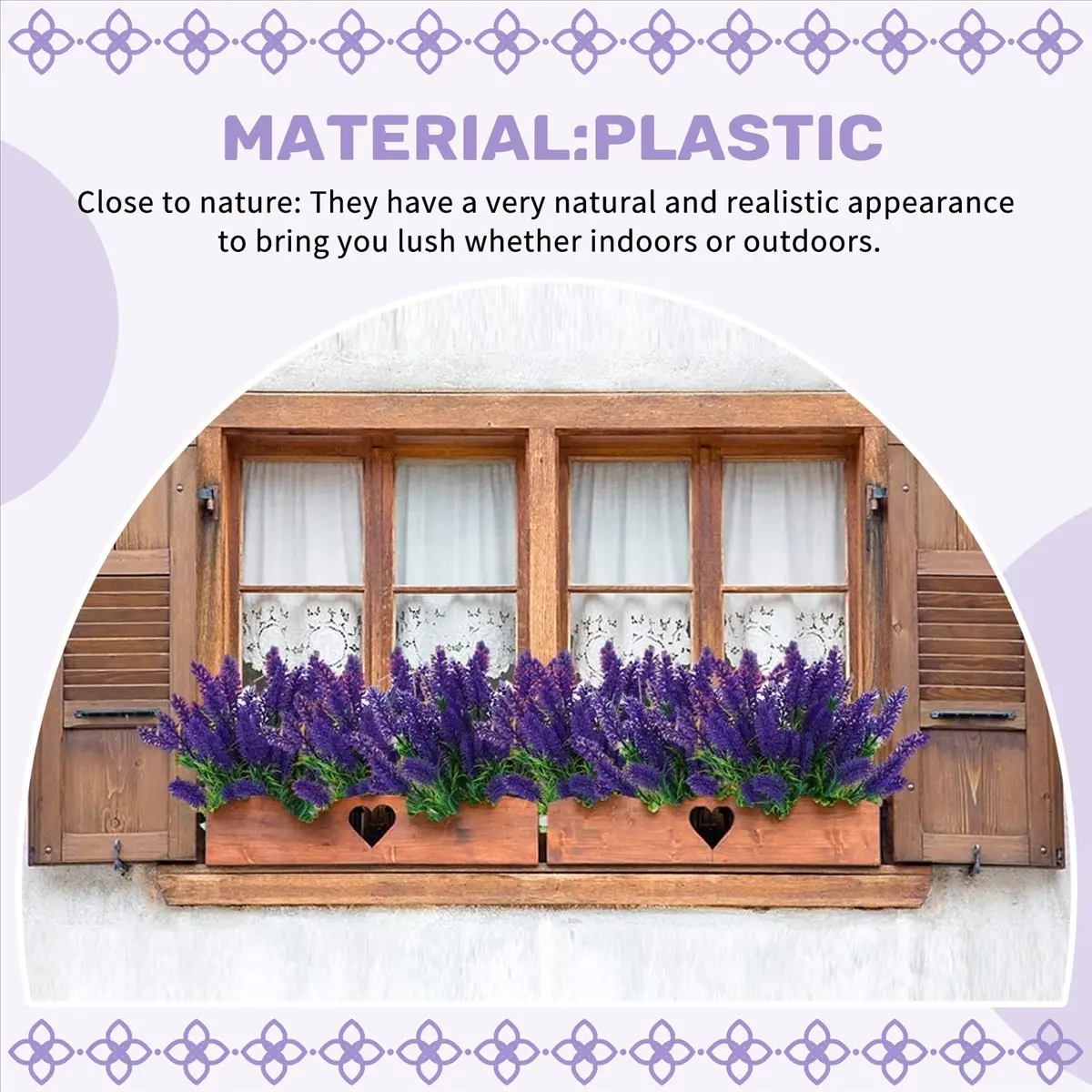 AA14 10 Bundles -Lavender Flowers, Outdoor UV Fake Flowers, No Fade Faux Plastic Flowers, C