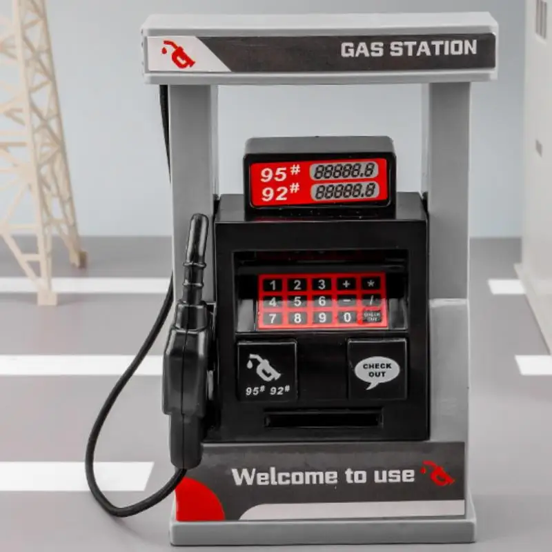 Miniature Gas Station & Roadblock Set for Creative Interactive Play