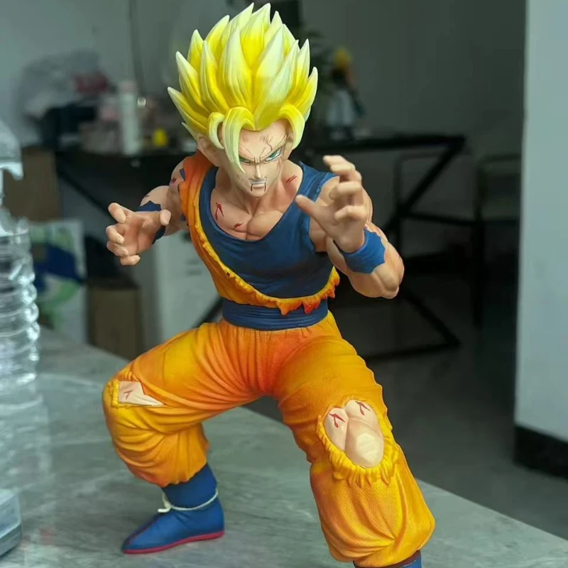 

Dragon Ball Z Battle Damaged Super Saiyan 2 Goku Action Figure Anime Collectible Statue Manga Peripheral Decor For Anime Fans
