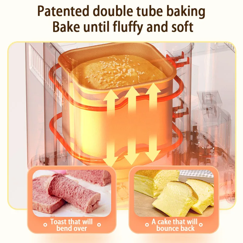 Бытовая хлебопечка, полностью автоматическая, многофункциональная, для замешивания маленького и теста, ферментированный тостер для завтрака, машина для приготовления хлеба