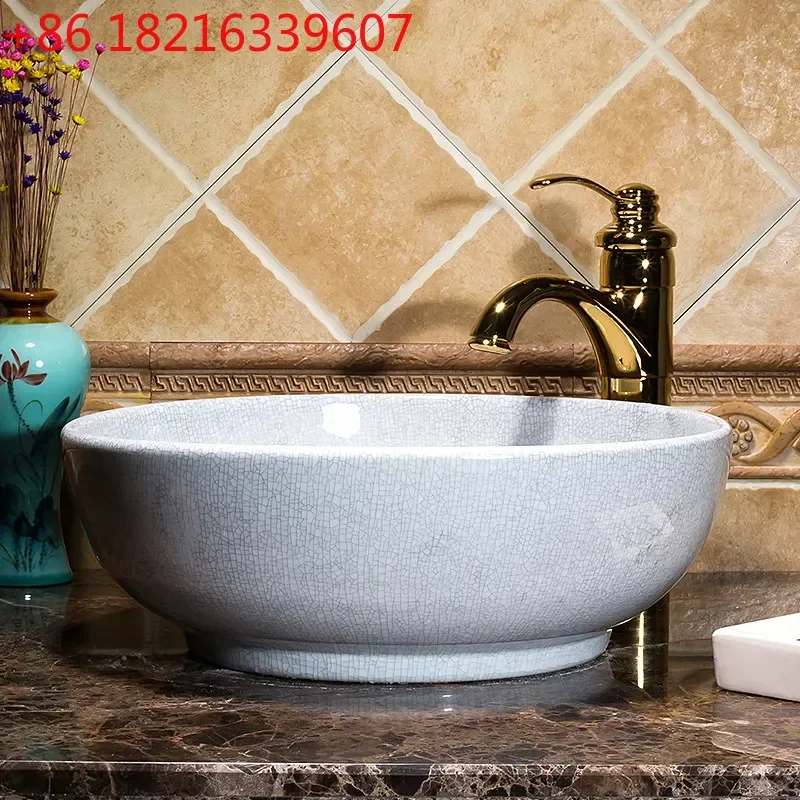 YAO Wholesale Jingdezhen Ceramic Art Basin Small Bathroom Sink Tabletop Washbasin Colorful Decorative Hand Washing Bowl for Home